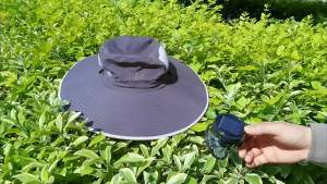 Mens Summer Solar Powered Fan Hat UV Protection Fishing Hat Steel Wire Shaped Hiking Fisherman Hat