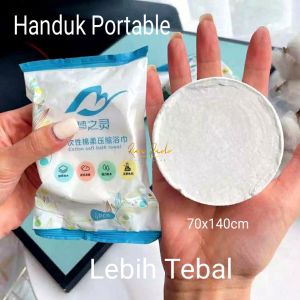 Handuk Travel Portable Magic Towel Serbaguna Microfiber Kompress Lap Tangan Serbaguna Praktis Big Size Import
