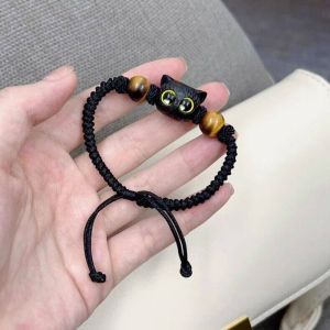 🔥Tiktok Hot sale🔥 Cute Black Cat Bracelet for Women Men Funny Cartoon Animal Beaded Bracelet Handmade Valentines Day Couple Gifts
