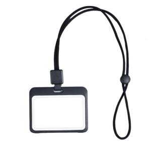 Card Holder with Lanyard Holding 2 Cards Identity Card Badge Holder with Retractable Badge Reel Double Side Card Sleeve