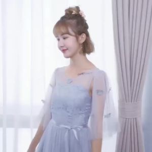 Elegant blue wedding dinner evening dress gown bridesmaid dresses