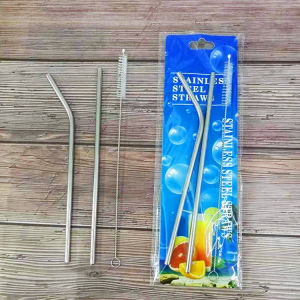 Set 2 Ống Hút Bằng Thép Không Gỉ Có Thể Tái Sử Dụng Kèm Cọ Rửa Tiện Lợi