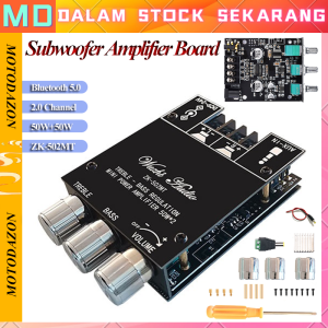 ZK-502MT HIFI Power Amplifier Bluetooth 5.0 Digital Amplifier Board Speaker Audio Class D 2x50W 2.0 Channel Amplifier Subwoofer