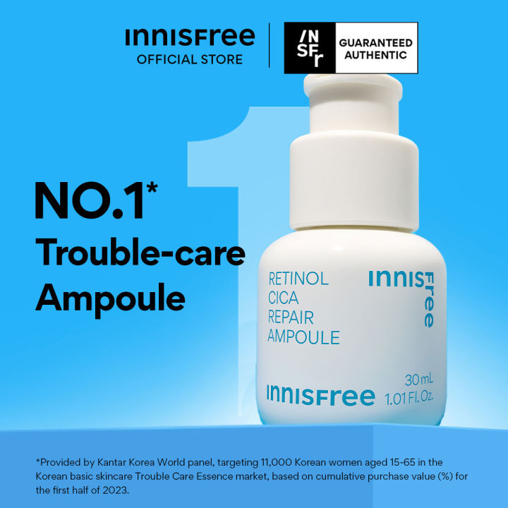 [INNISFREE Official] Retinol Cica Repair Ampoule 30ml - Blemish Skin, Acne care, Pore care, Radiance, Dead Skin Care