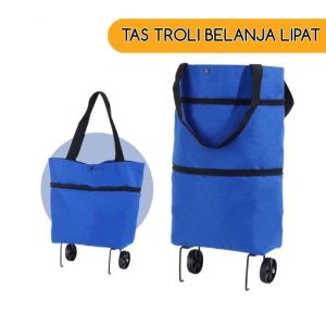 Tas Belanja Lipat Roda Tas Belanja Troli Serbaguna Foldable Shoping - Trolley Bag Kantong Belanja
