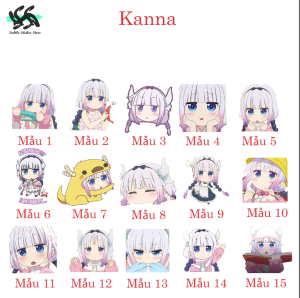 Hầu gái rồng - Set 10/15 Sticker Kanna / Kanna Kamui phim Anime/manga Kobayashi-san Chi no Maid Dragon dán trang trí chống nước chống xước