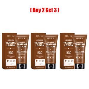 Eelhoe Sunless Tanning Lotion Self Tanner Cream Body Face Self Tanning Skin Bronzer Brown Outdoor Sunbathing UV Sun Use Moisturizing Nourishing Tan Lotion Enhance Skin Tone Self-help Bronzer Lotion Summer Beach Tanning Booster Health Care