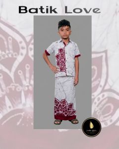 Traditional Batik Sarong & Shirt Kit for kids 013 | Lanka Styles