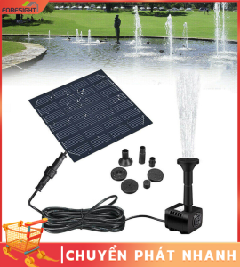 Đài Phun Nước Chạy Bằng Năng Lượng Mặt Trời Cho Sân Vườn Ao Hồ Bơi - Máy Phun Nước Có Đầu Bơm & Phun Trang Trí Bể Cá