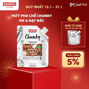 Mứt Pha Chế Me & Hạt Đác - Có Miếng Trái Cây Thật - Nguyên liệu pha chế -  ANDROS CHUNKY - 1KG