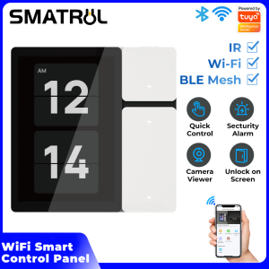 SMATRUL Tuya Smart Home Multi-functional Touch Screen Control Panel 3.5 inche Central Control for Intelligent Scenes Smart Tuya Devices button switch infrared Bluetooth gateway remote control with button switch infrared Bluetooth gateway remote control