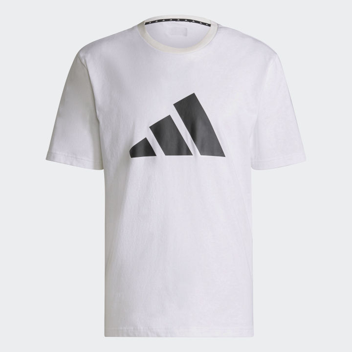 men grey and white graphic tee
