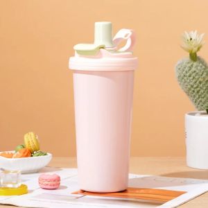 Kirilgu 316 stainless steel vacuum insulated thermal cup coffee cup high-value portable on-the-go dual-drinking straw water cup 4P7H5