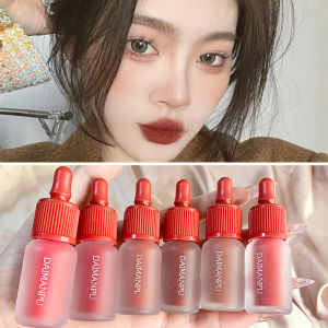 DAIMANPU Lip Glaze MatteLipstick Korean Lipstick Lipgloss Cair Pelembab Velvet Matte Mist Wajah Polos Cairan -GY