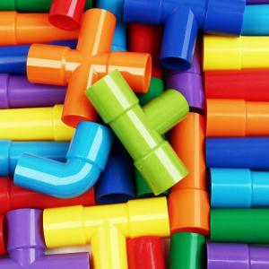 Childrens Pipe Building Blocks Toys Assembled Puzzle Plastic Water Pipe Baby Interactive DIY Toys
