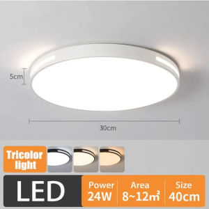 3-Color Round LED Ceiling Light | Ultra-Thin Modern Design for Living Room & Bedroom | Energy Saving Panel Lamp