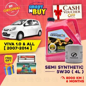 Perodua Engine Oil 5W30 Semi Synthetic Original Minyak Hitam Kereta Perodua Viva 2007 - 2014 Minyak Enjin Kereta