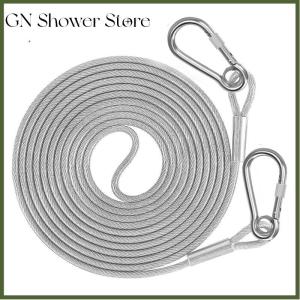 [GN Store] Double-headed Dog Tie Out Cable Leash raction Rope With Metal Buckle Steel Wire Anti-rust Training CollarOutdoor Dogs Strap