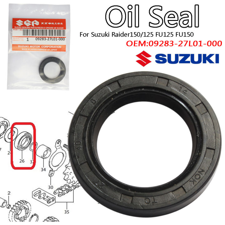 Engine Sprocket Oil Seal for Raider 150 Carb 0928327L01000 Lazada PH