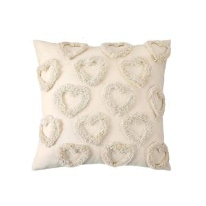 หมอนอิงหัวใจความรักสำหรับวันวาเลนไทน์18X18นิ้วปลอกหมอนอิงตกแต่งสำหรับการตกแต่งบ้านที่เป็นกลาง