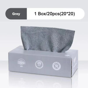 Kitchen Microfiber Towel with Box Removable Reusable Absorbent Microfiber Dishcloth 20PCS/box