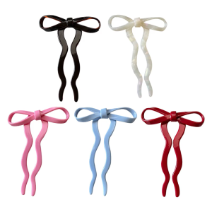 Bows Shape Hair Pins Large French Acetate Styling Accessories For Women Bun Hairpieces Hair Stick Fashion Hair Decors