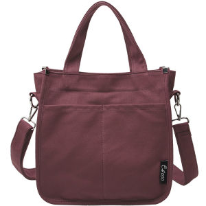 IELGY สีทึบพาดไหล่ปรับได้สายคล้อง Crossbody กระเป๋าผ้าใบกระเป๋าผ้าใบซิปสดและหวานกระเป๋าทรงสี่เหลี่ยมมีหูหิ้วสะพายไหล่กระเป๋าสะพายไหล่ฉบับภาษาเกาหลีกระเป๋าถือเรโทร