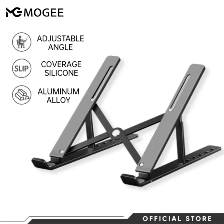 MOGEE Aluminum Alloy Foldable Laptop Stand Adjustable Laptop Holder Laptop Riser