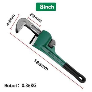 REAIM Heavy Duty Adjustable Pipe Wrench Set 8/ 10/12/4/18 Industrial Plumbing Tool with Coated Grip