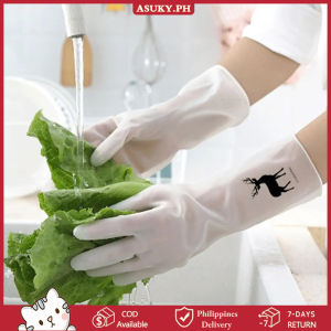 COD【Local Deliver】Waterproof Housework Cleaning Gloves Kitchen Cleaning Latex Laundry Dishwashing Gloves Wear Resistant Rubber Gloves Female
