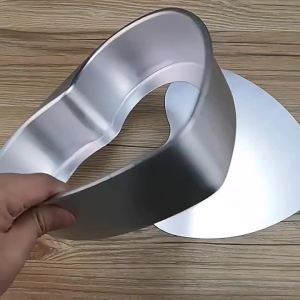 Thickened Aluminum Alloy Heart-Shaped Anodized Cake Mold 3-10 Non-Stick Removable Bottom Chiffon Baking Tool for Oven Use [ Free Shipping ]