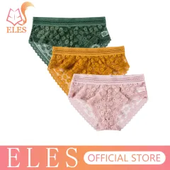 ELES Fashion Lace Maple Leaf Printed Panties For Women Low-waist Briefs  Beauty Hip Pants Bikini Ultra-thin Seamless Underwear