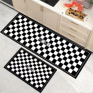 2pcs carpet Thickened Kitchen Carpet Floor Mat Prevent oil dirt and mold on the floor carpet mat 120*40+60*40cm