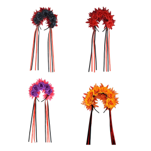 Lightweight Chrysanthemum Decorated Headpiece Comfortable Hairband For Long Hours During Halloween Festivities