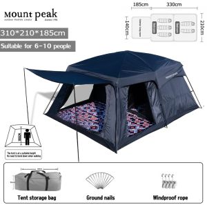 Mount Peak Khemah perkhemahan Upgraded Thickened Material Khemah Unta Camping Waterproof Tent Large Family Tent