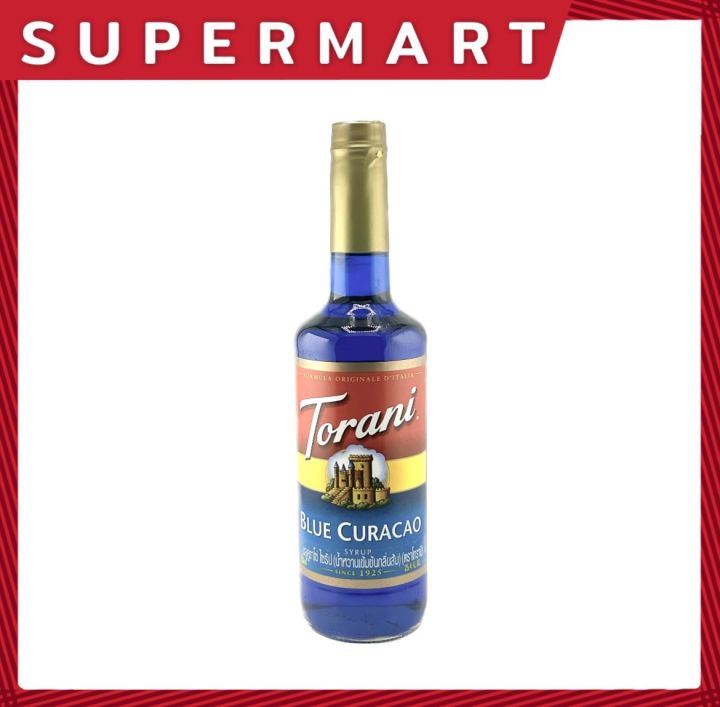 SUPERMART Torani Blue Curacao Syrup 750 ml. บลูคูราโซ่ ไซรัป (น้ำหวาน