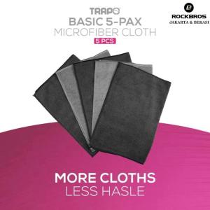 Kain Lap Microfiber Mobil Cuci 5 Pack Original Trapo Basic Cloth Detailing Daya Serap Tinggi Premium