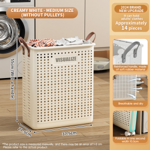 ⚡SG STOCK⚡Foldable Collapsible Laundry Basket - Large Capacity Space-Saving for Home/Dorm Water-Resistant
