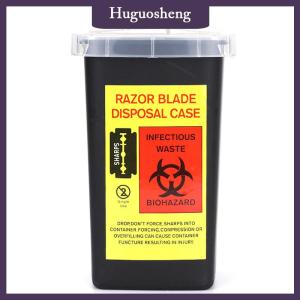 [huguosheng] Hộp đựng chất thải sắc nét bằng nhựa 1L phụ kiện kim thải hình xăm nguy hiểm sinh học