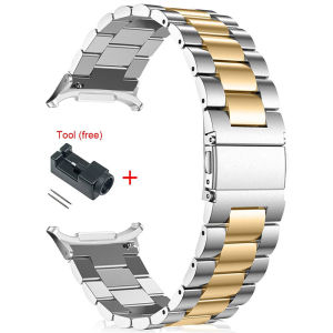 สาย For Samsung Galaxy Watch Ultra 47mm สายนาฬิกา สายนาฬิกาข้อมือ สเตนเลส โลหะ Galaxy Watch 7 FE 7 Ultra 40mm 44mm 47mm อุปกรณ์เสริมสมาร์ทวอทช์