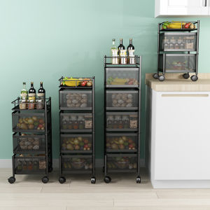 Multifunctional Movable Kitchen Storage Rack /Rak Dapur
