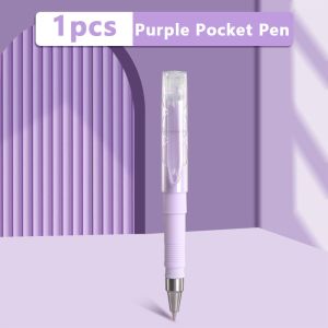 VERMILL Mini Pocket Pen Refillable Morandi Color Gel Pen Quick-drying 0.5mm Tip Ballpoint Pen Gift