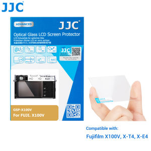 JJC Tempered Glass LCD Screen Protector for Fuji Fujifilm X-T5 XT5 X-E4 X100VI X100V X-T4 xe4 xt4 x100v Camera Anti-Scratch HD Clear Bubble-Free Tempered Glass Screen Shield