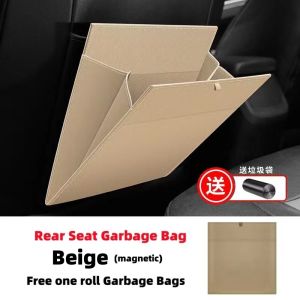 Car trash can car seat backrest organizer car trash can PU leather Universal