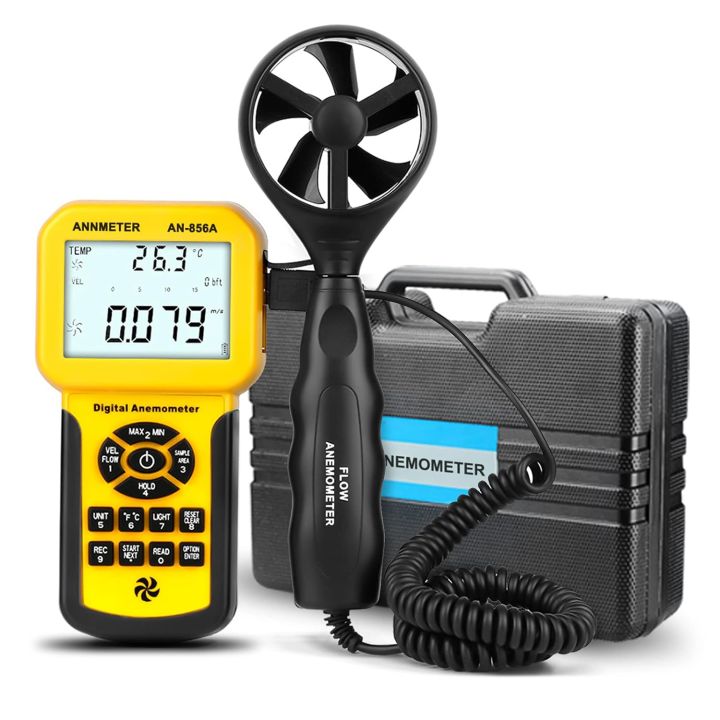 HVAC Air Flow CFM Meter, AIOMEST Anemometer Measure Airflow Wind Speed ...