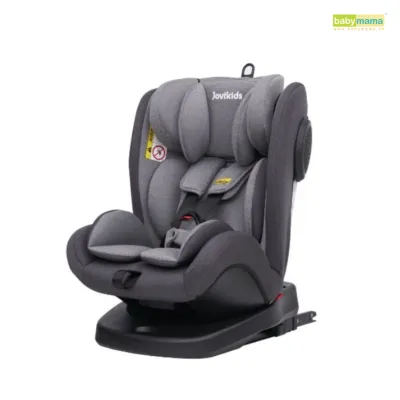 Jovikids Angela Isofix with Top Tether 360 Degree Swivel Car Seat - Grey | Baby Essentials Newborn Infant Care High Quality