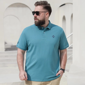 เสื้อคนอ้วน 80-140KG เสื้อโปโล เสื้อผู้ชายไซส์ใหญ่ ไฮเอน สีพื้น ผ้านิ่มนุ่ม เบา