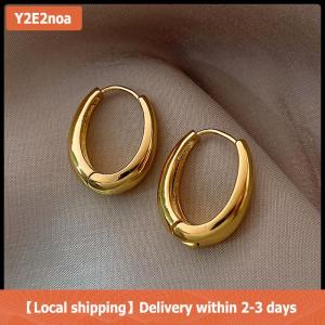 【Local shipping】 New Trendy Geometric Metal Earrings For Womens Fashionable Jewelry Accessories Delicate Earrings For Party