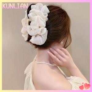 [KUNLIAN] คลิปหนีบผมทรงโค้งรูปโบว์ขนาดใหญ่สำหรับผู้หญิงกิ๊บติดผมหางม้าแบบผูกโบว์สุดหวาน