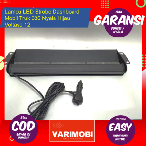 Lampu LED Strobo Dashboard Mobil Truk 336 Nyala Hijau Voltase 12